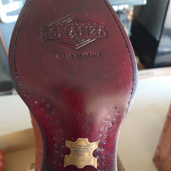 Bonanza 'Cowboy' Western Equestrian Horseback Alligator Riding Boots New In Box - Picture 3 of 6